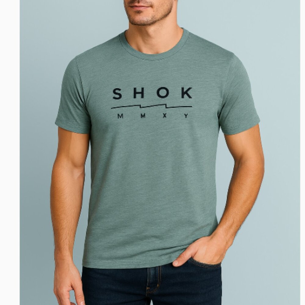 SHOK MMXY Short Sleeve Crew Neck Logo T‑Shirt Size Medium